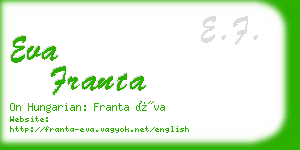 eva franta business card